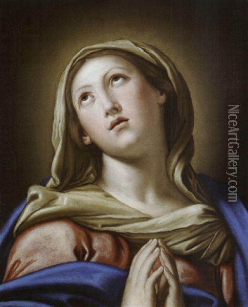 Madonna Orante Oil Painting - Giovanni Battista Salvi (Il Sassoferrato)