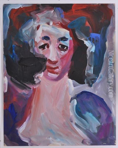 Portrait Of A Woman Oil Painting - Merton Clivette