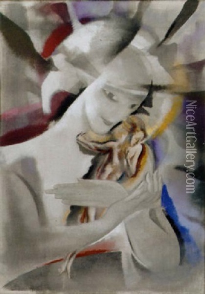Guardian Hands Oil Painting - Charles Sims