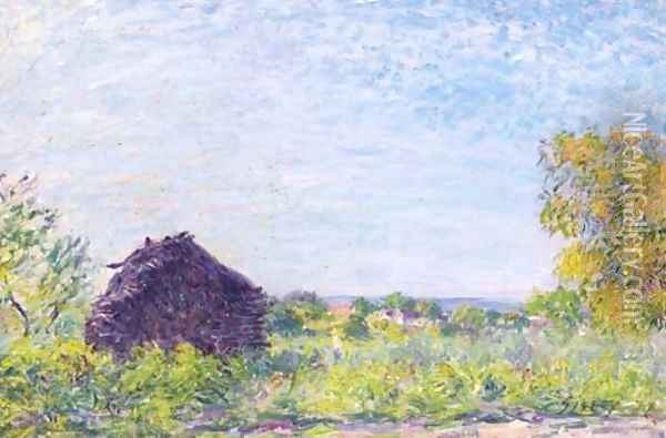La meule de paille Oil Painting - Alfred Sisley