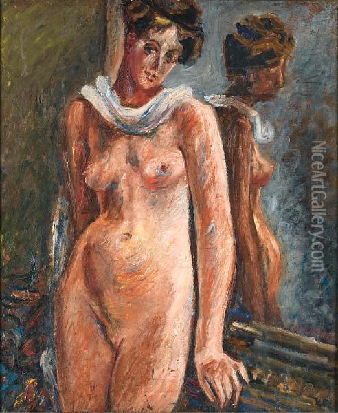 Standing Nude Oil Painting - Alexis Pawlowitsch Arapoff
