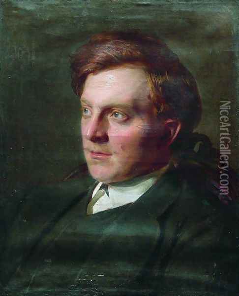 Portrait of Ivan Timofeevich Savenkov in his St. Petersburg university student years Oil Painting - Ilya Efimovich Efimovich Repin