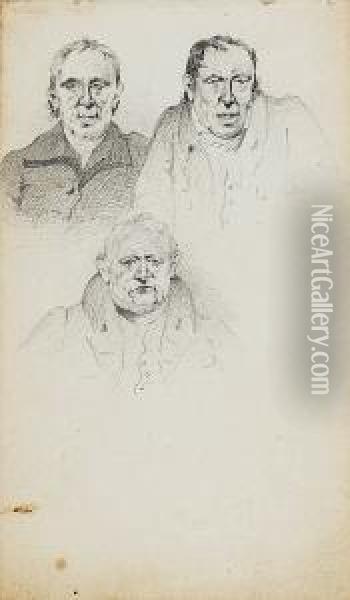 An Album Of Character Studies Oil Painting - Judge Samuel Platt