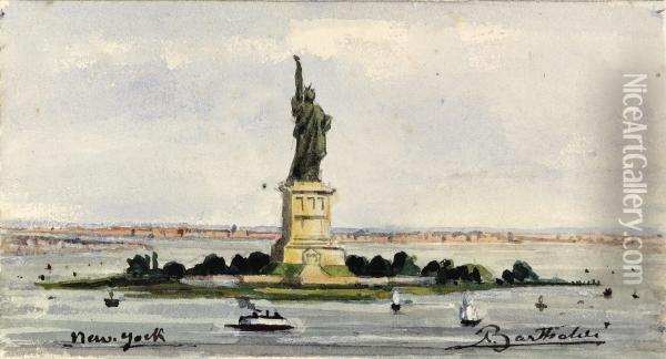 New York Oil Painting - Frederic Auguste Bartholdi
