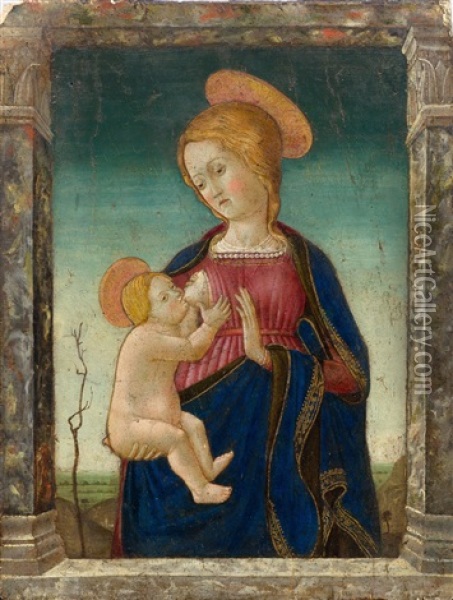 Madonna Mit Kind Oil Painting - Giorgio Schiavone