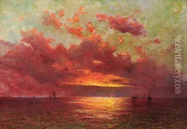 Evening Calm Oil Painting - Emile Maillard
