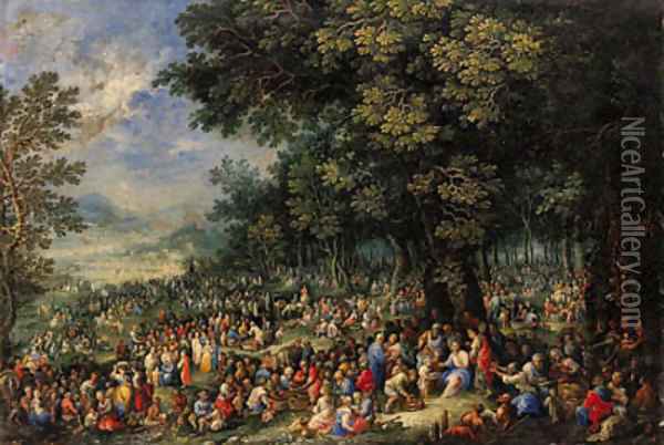 The Feeding of the Five Thousand Oil Painting - Johannes Jacob Hartmann