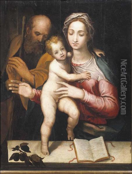 Sacra Famiglia Oil Painting - Marco Pino