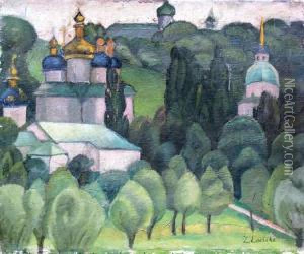 Eglises De Kiiv Oil Painting - Sonia Lewitska