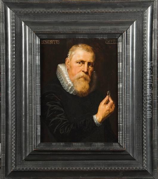 Portrait De Benvenutus Cellini Oil Painting - Peter De Valck