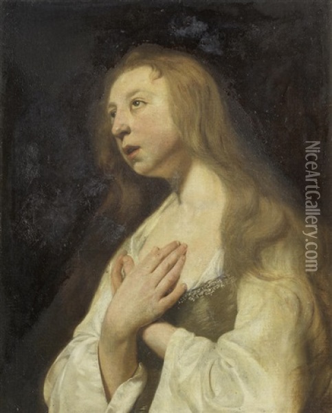 Penitent Magdalen Oil Painting - Pieter Fransz de Grebber