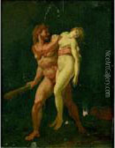 Esquisse Pour Hercule Et Alceste Oil Painting - Jean-Baptiste Regnault