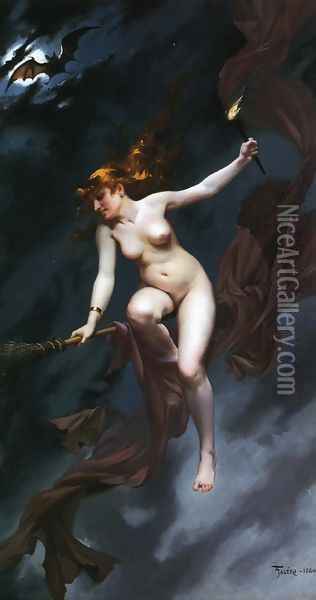 Muse of the Night Oil Painting - Luis Ricardo Falero