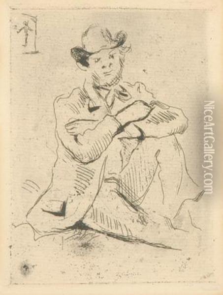 Portrait Du Peintre A. Guillaumin Au Pendu Oil Painting - Paul Cezanne