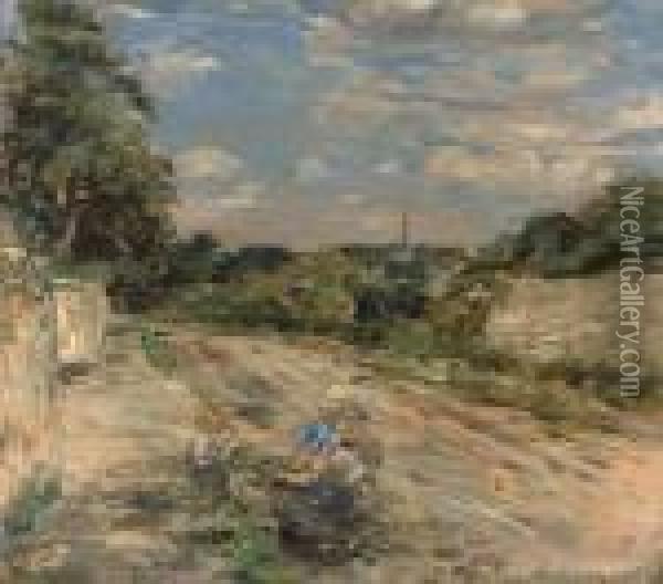 The Fruit Seller, Melville Gates, Lasswade Road Oil Painting - William McTaggart
