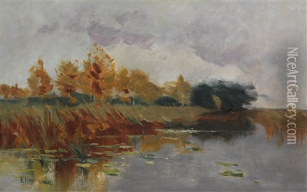 Markische Seenlandschaft Am Schwielowsee Oil Painting - Karl Hagemeister