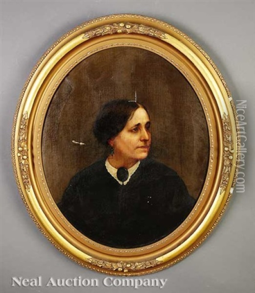 Portrait Of Sarah Ellen Snoot Waring Oil Painting - Nicola Marschall
