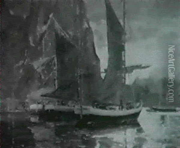 In Northern Seas Oil Painting - Jonas Lie