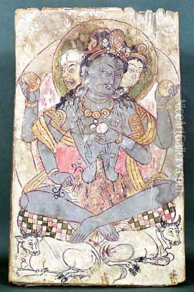 Shiva from Dandan-Uiliq, Khotan, c.500-527 BC Oil Painting - Anonymous Artist