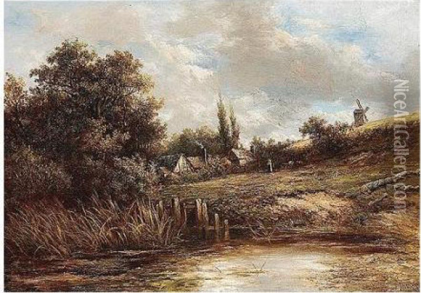 The Cottages Oil Painting - Joseph Thors
