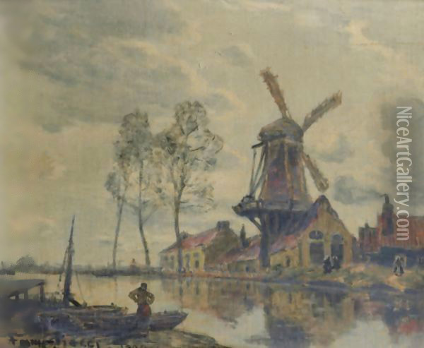 The Windmill Oil Painting - Frank Myers Boggs