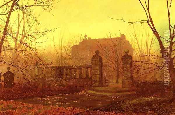 Autumn Morning Oil Painting - John Atkinson Grimshaw