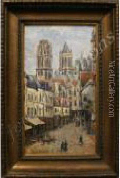 Rue De L'epicerie, Rouen Oil Painting - Pierre Dumont