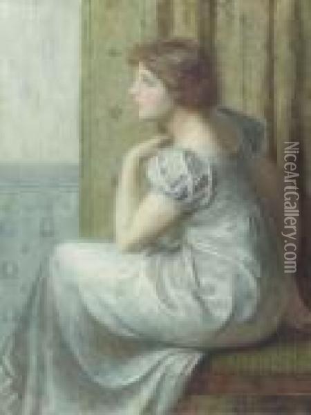 Jonge Vrouw In Empiretoilet: Portrait Of A Young Lady Oil Painting - Nicolaas Van Der Waay