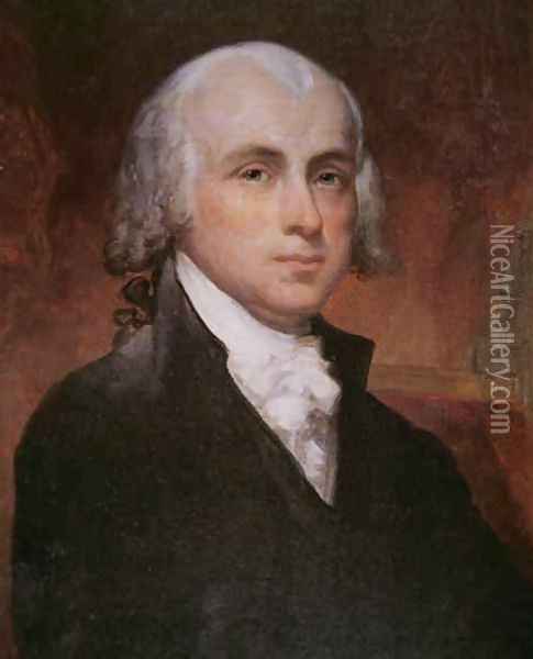 James Madison 1751-1836 Oil Painting - George Peter Alexander Healy
