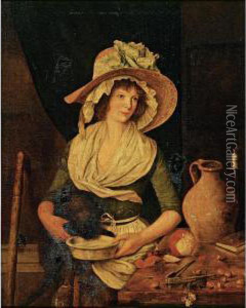 A Kitchen Maid Oil Painting - Henry Robert Morland
