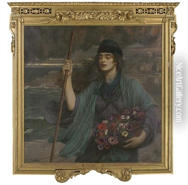 Nydia, The Blind Girl Of Pompei Oil Painting - Herbert Gustave Schmalz