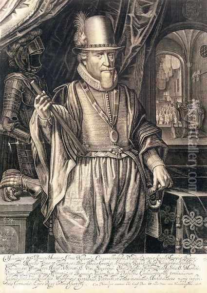 Portrait of Maurits, Prince of Orange-Nassau 1619 Oil Painting - Willem Jacobsz Delff