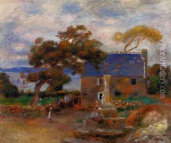 Treboul Near Douardenez Brittany Oil Painting - Pierre Auguste Renoir