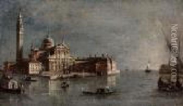 L'isola Di San Giorgio Maggiore A Venezia Oil Painting - Giacomo Guardi