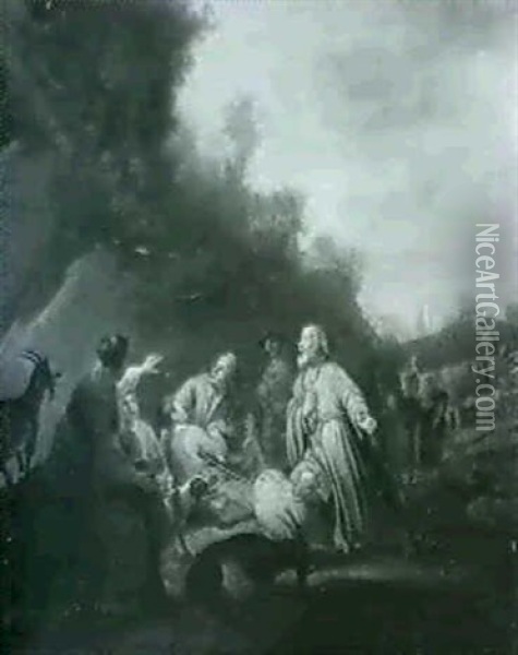 Gott Erscheint Abraham Auf Dem Weg                          Nach Sichem Oil Painting - Claes Cornelisz Moeyaert