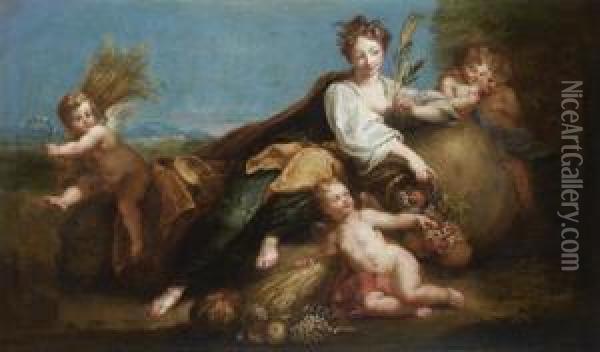 Ceres Ou Allegorie De L'ete Oil Painting - Michel Corneille II