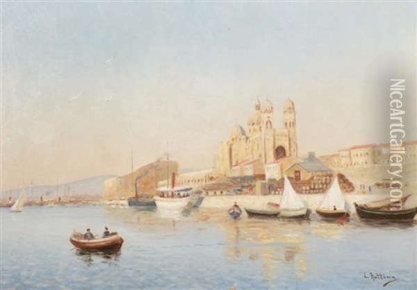 La Major, Port De Marseille Oil Painting - Louis Nattero