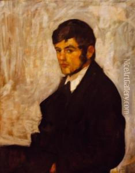 Portrett Av Viggo Madsen 1903 Oil Painting - Henrik Lund