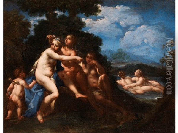 Nymphen In Einem Garten Oil Painting -  Parmigianino (Michele da Parma)