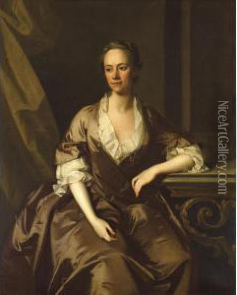 Portrait Of Elizabeth Turner, Mrs John Fowle Oil Painting - Heroman Van Der Mijn
