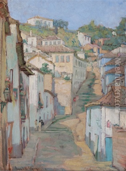 Hill Town, France Oil Painting - Anna Lee Stacey