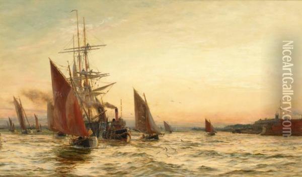 Mouth Of The Harbour Oil Painting - William Lionel Wyllie
