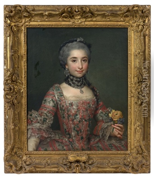 Portrait De Isabel Parreno Arce Oil Painting - Anton Raphael Mengs
