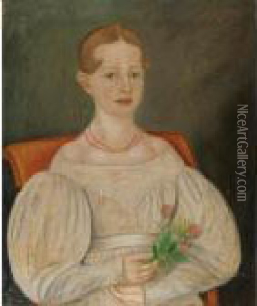 Portrait Of Fanny Manley Oil Painting - Micah Williams