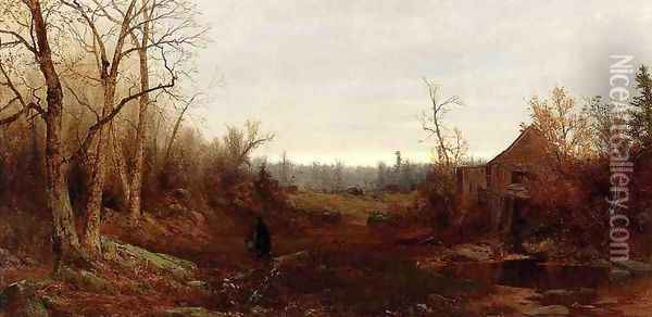 November day, 1863 Oil Painting - Jervis McEntee