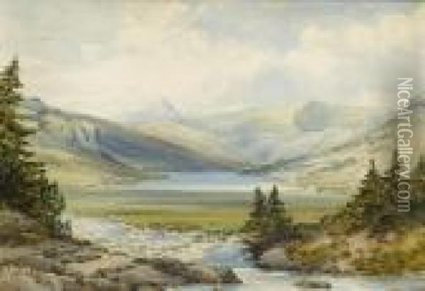 Mountainous Landscape Oil Painting - William Callow