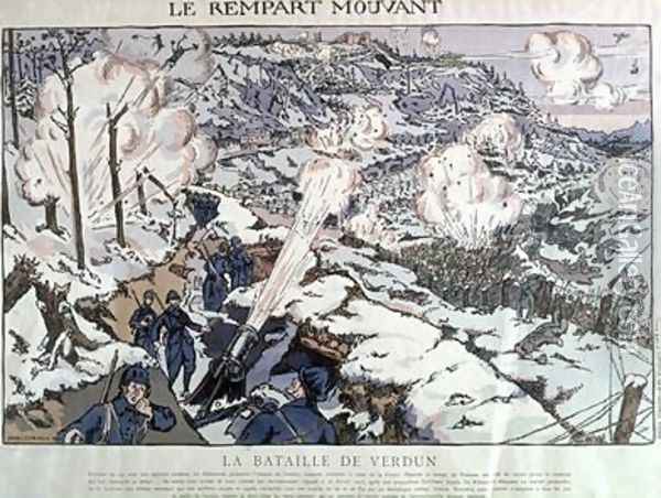 The Battle at Verdun Oil Painting - Jean Le Prince