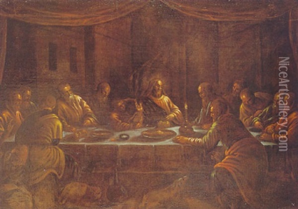 L'ultima Cena Oil Painting - Francesco Bassano the Younger