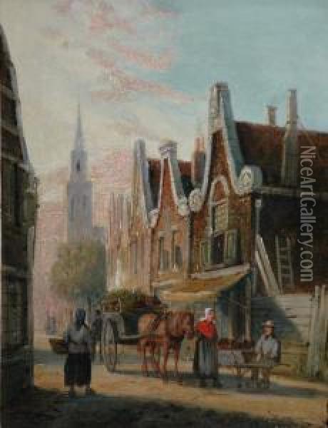 Heading To Market Oil Painting - William Raymond Dommersen