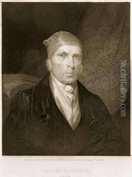 James Madison aged 82 Oil Painting - James Barton Longacre